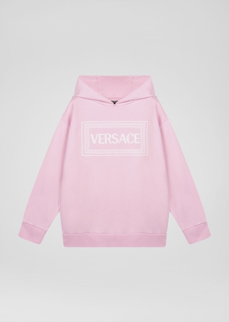 Versace 90s Vintage Logo Hoodie Tjej - 537824HNK